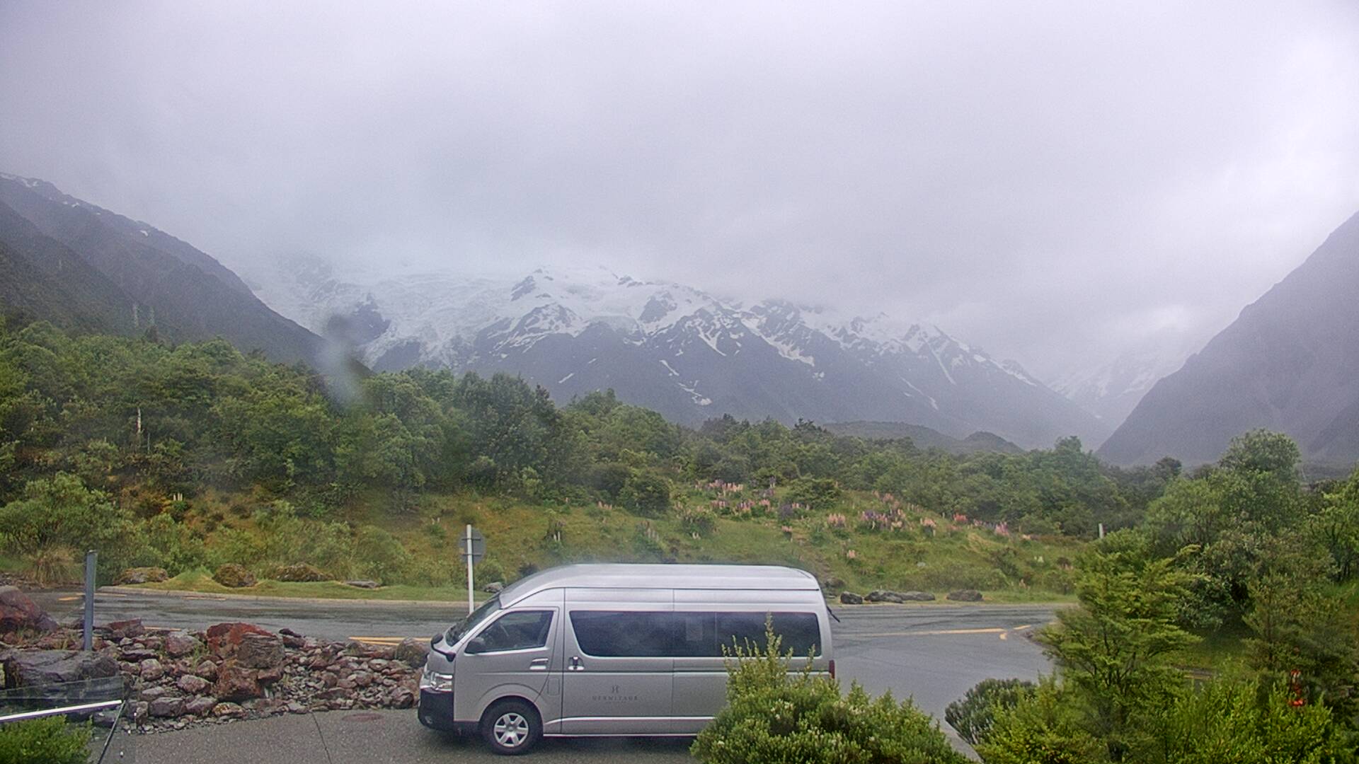 View towards the Hooker Valley Webcam