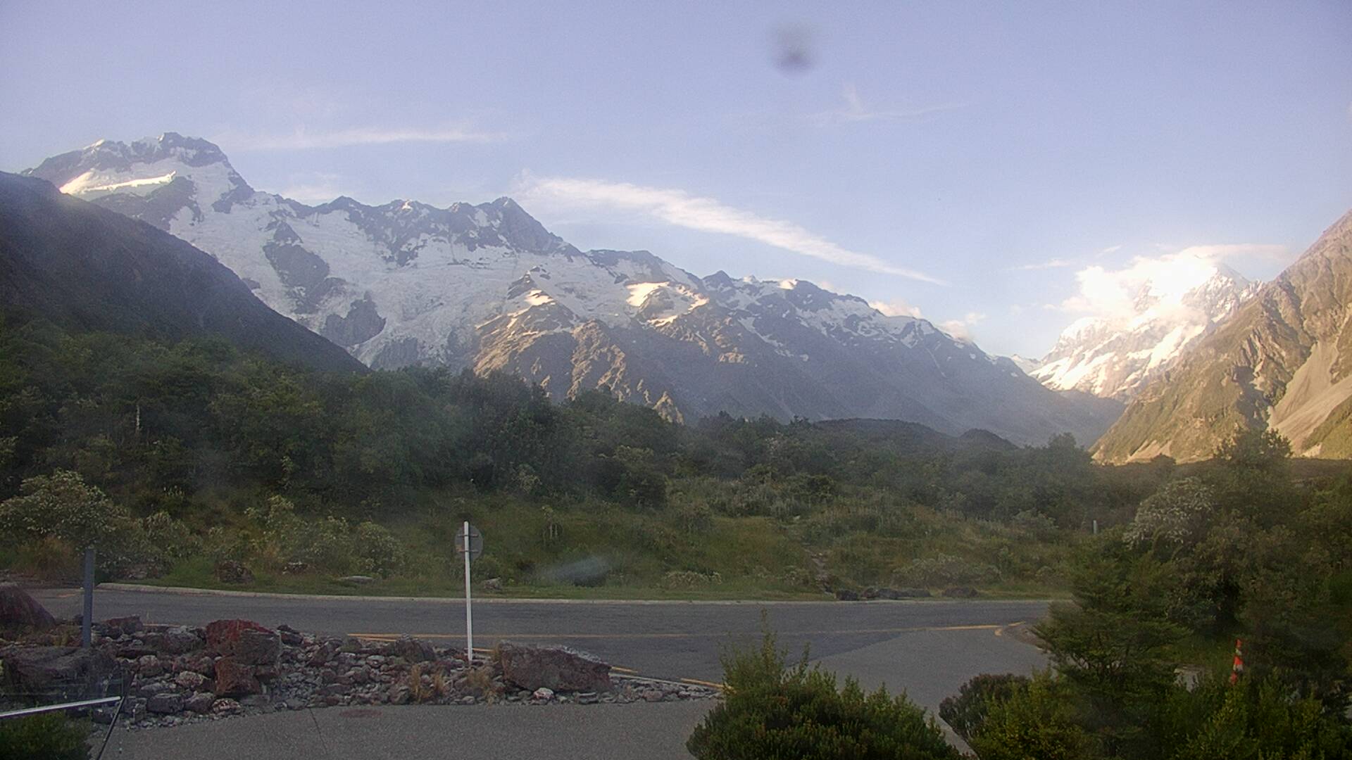 View towards the Hooker Valley Webcam